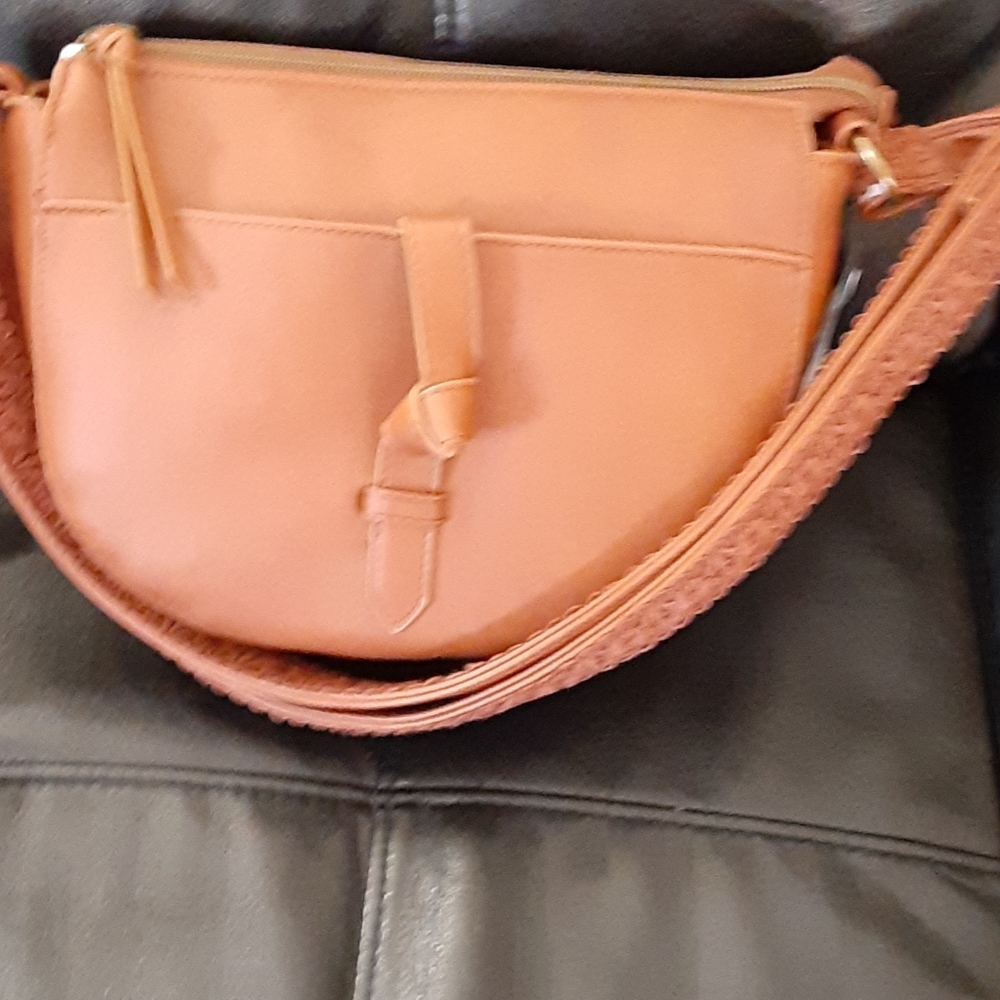 Brown leather purse